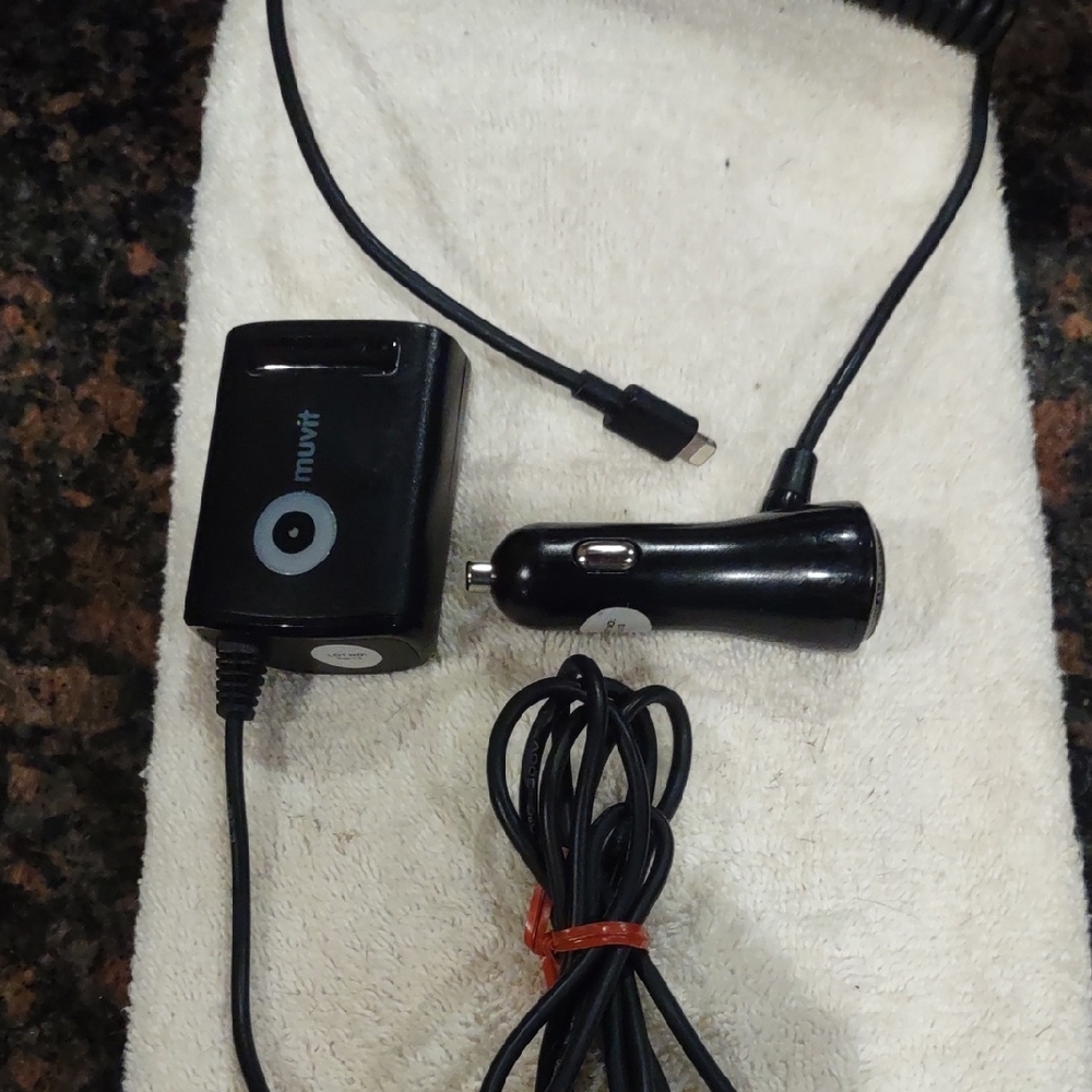 Apple Black Chargers, Car Charger And Wall